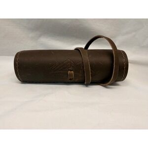 NWT Rustico Brown Leather Cord Wrap Tech Organizer Travel Roll Made USA Mountain